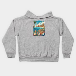 Atlantis Retro Design Kids Hoodie